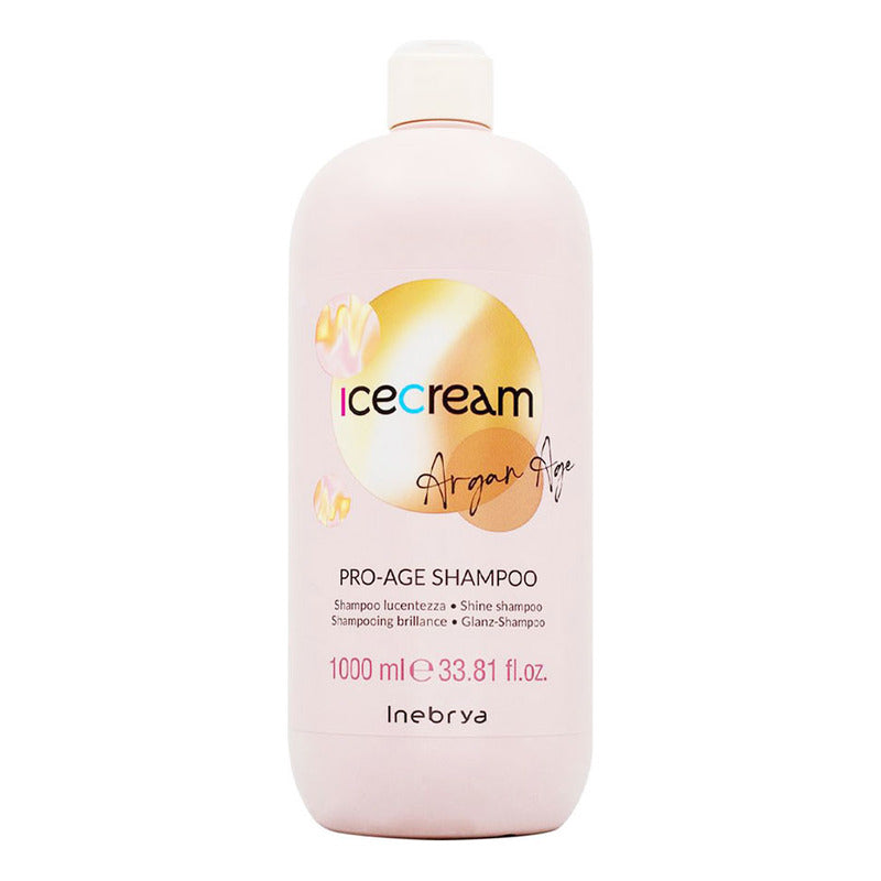 Shampoo Inebrya Argan Age 1000ml hidratación y brillo