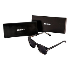 Lentes De Sol Azul Emmet Unisex Wayfarer Uv400 Polarizados Negro Gris