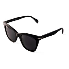 Lentes De Sol Emmet Cat Eye Negros Protección Uv400 Acetato Unisex Negro