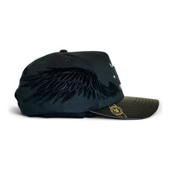 Gorra Black Angels Vago Style Negra Ajustable Y Artesanal Color Negro Talla Único Liso