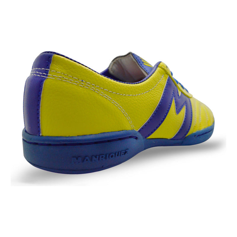 Tenis fútbol rápido infantil Manriquez turf amarillo azul-21.5