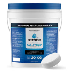 Cloro Para Alberca 20 Kg Tabletas 3 Pulgadas Proquison 90%