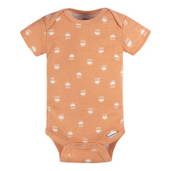 Pañalero Gerber 3 Piezas Blanco Naranja Body Bebé Conjunto