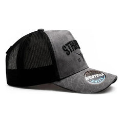 Gorra Trucker Livestock Steel Ranch Cráneo Gris Ajustable Gris Un Liso