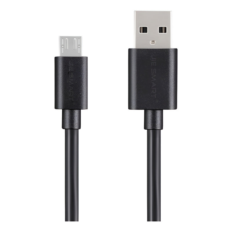 Jie Smart Cable De Datos Micro V8 1.5m Blanco O Negro Negro