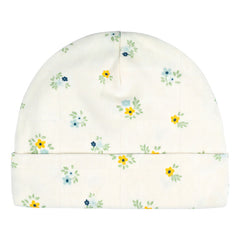 Gorro Gerber Azul Blanco Bebé Pack 4 Piezas Algodón Orgánico Talla 3-6 M