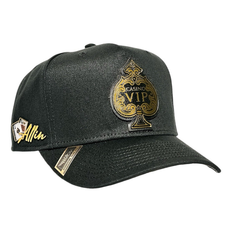 Vago Style All In Gorra Artesanal Negra Visera Curva Color Joker Talla Único