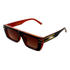 Lentes De Sol Baroc Small Frame Brown Uv400 Rectangulares Océano Marrón Marrón Claro