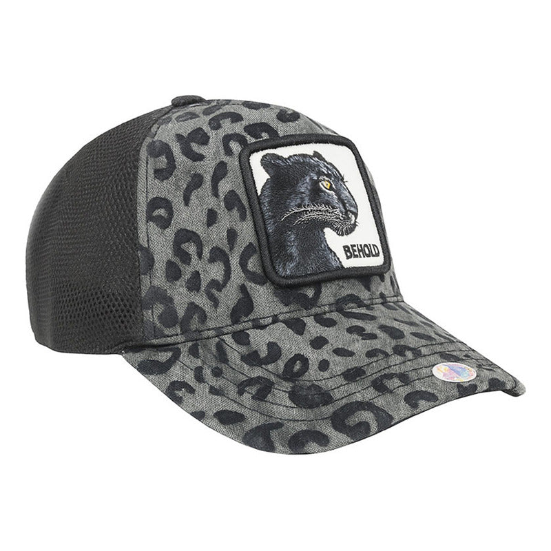 Gorra Para Hombre Cerrada Knite Behold Panther The Zoo Color Negro Diseño De La Tela Lisa Talla Único