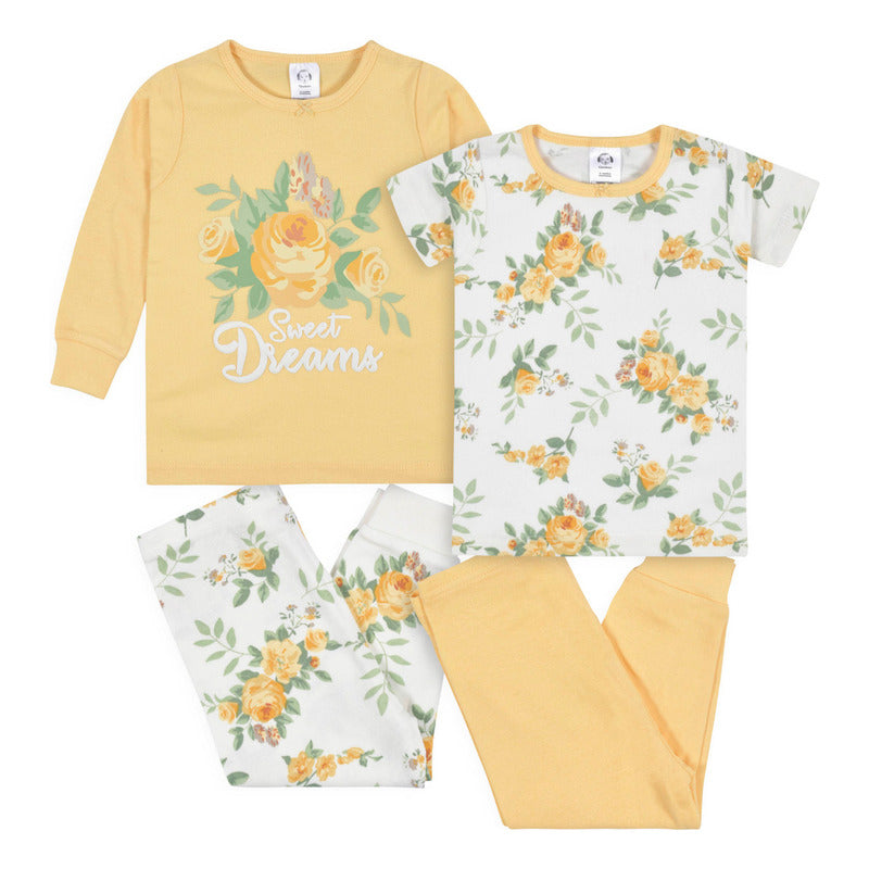 Set pijamas Gerber niña algodón conjunto dormir 12-60 meses-12M