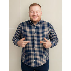 Camisa Big Kong Manga Larga Rosa Y Azul Tallas Grandes