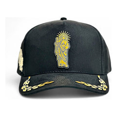 Gorra Vago Style San Judas Placa Dorada Snapback Negra Negro Único
