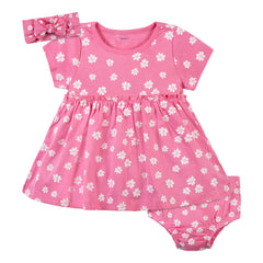 Vestido Gerber Rosa Set 3 Piezas Ropa Bebe Primavera
