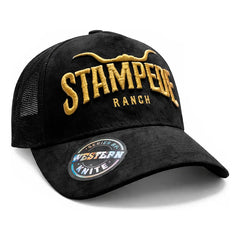Gorra Trucker Livestock Gold Ranch Toro Stampede Negra Negro Un