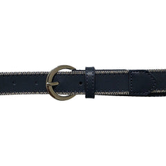 Cinturón Ferrioni Dama Piel Genuina Armenta Marino 25mm