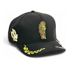 Gorra Vago Style San Judas Placa Dorada Snapback Negra Negro Único
