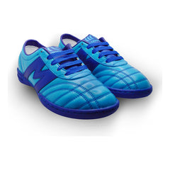 Tenis Fútbol Rápido Infantil Manriquez Turf Suela Hule Azul