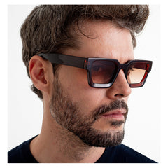 Lentes De Sol Baroc Square Tea Tinto Uv400 Moda Unisex Color Marrón Océano Marrón Claro Bordó
