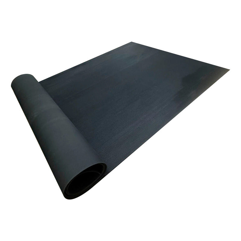 Piso Hule Estriado Antiderrapante Negro Tapete Pasillo Phasa Negro