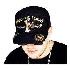 Vago Style 1% Gorra Artesanal Negra Ajustable Visera Curva Negro Único