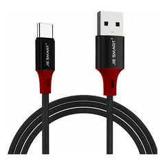 Cable De Datos Jie Smart 3a Usb Tipo C 1.8m Qc 3.0 Carga Rápida Negro