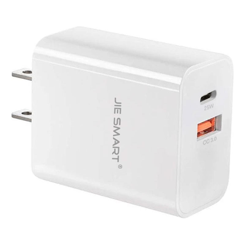 Clavija Cargador Turbo 25w Tipo C + Usb Jie Smart