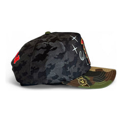 Gorra No Fear Camuflaje Vago Style Artesanal Y Exclusiva Verde Único Geométrico