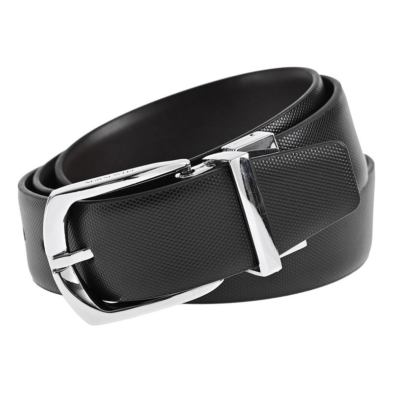 Cinturón Hickok Reversible Piel Genuina Nero Espresso 34mm