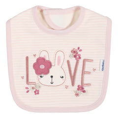 Set 3 Baberos Orgánicos Gerber 100% Algodón Rosa Cobertura Talla Osz