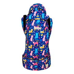 Mochila Ergonomica Bebé Azul 3 Posiciones La Rebozería Secado Rápido