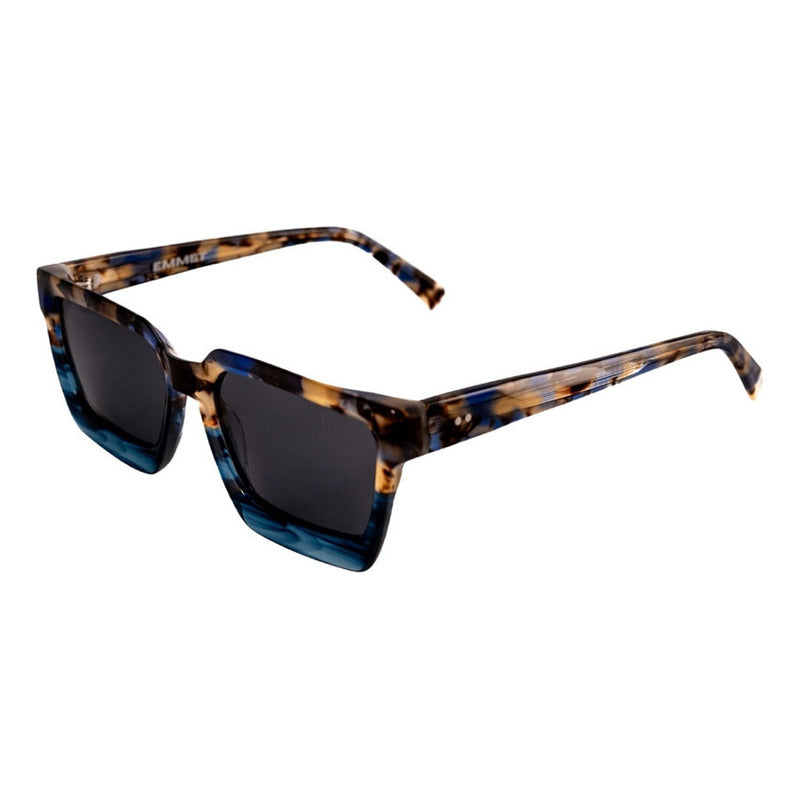Lentes De Sol Emmet Unisex Cuadrados Multicolor Uv400 Cuadrado Blanco Negro Marrón Claro