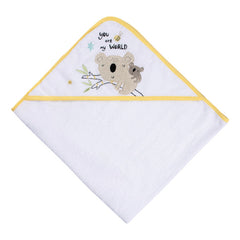 Set 2 Toallas Gerber Bebé Capucha Algodón Azul 66×76 Cm