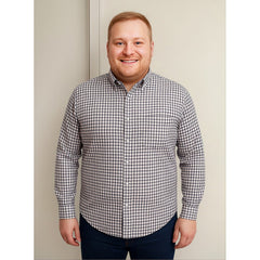 Camisa negra cuadros rosas Big Kong tallas grandes hombre 2XL-2XL