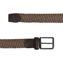 Cinturón Hickok Trenzado Stretch Mocca Hombre 37mm