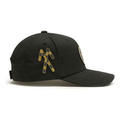 Gorra Eleggua Knite Negra Gabardina Visera Curva Ajustable