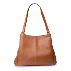 Bolsa Castelli Dama Piel Genuina Con 5 Compartimentos Color Marrón