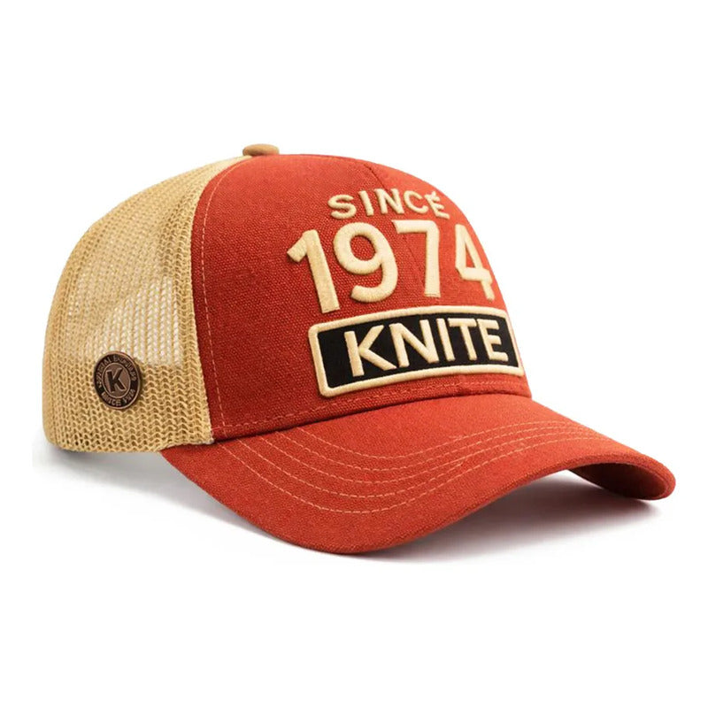 Gorra Knite Tools 1974 Lux Trucker Ajustable Cap Rojo Un Geométrico