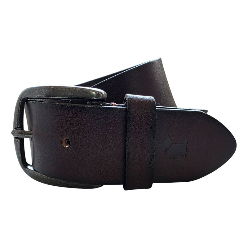 Cinturón Lungo Ferrioni Casual Hombre Piel Café 37mm Vaquero