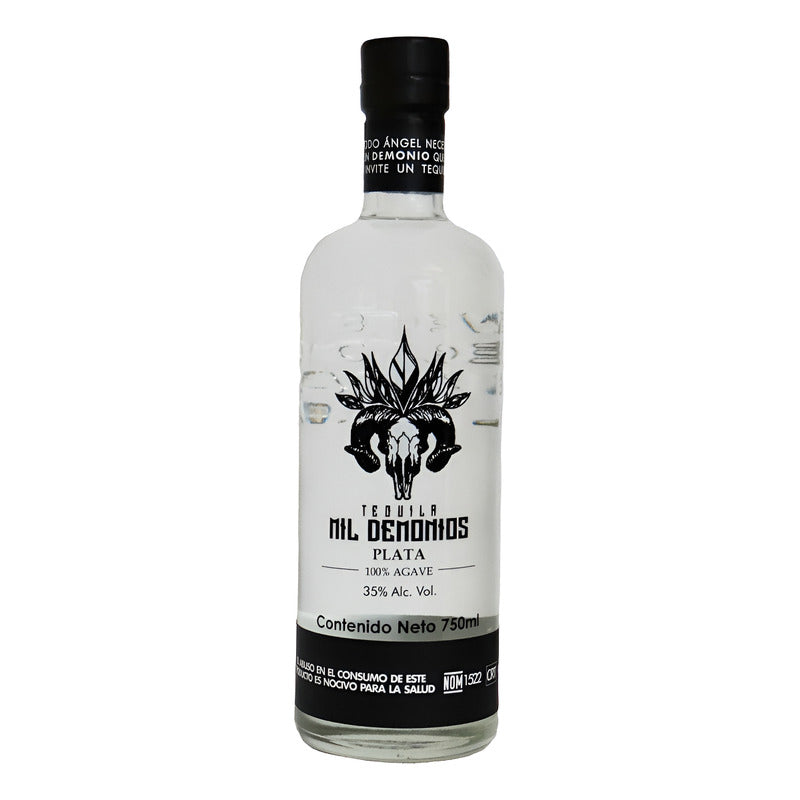 Tequila Cristalino 100% Agave 750ml Mil Demonios Plata Origi