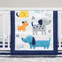 Set De Cuna Gerber Azul 5 Piezas Juego De Cama Para Bebé