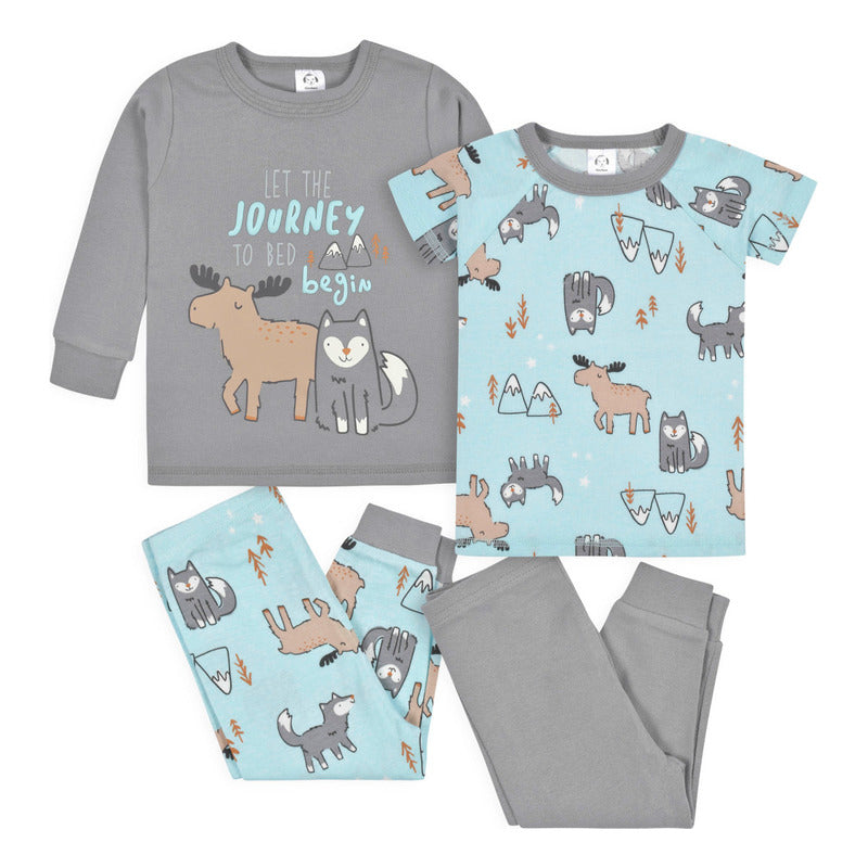 Set pijamas Gerber niño niña algodón conjunto dormir-12M