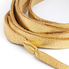 Pulsera De Piel Unisex Con Baño De Oro Vangania  Gratitud