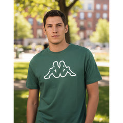Playera Kappa Casual Verde Hombre Manga Corta Algodón