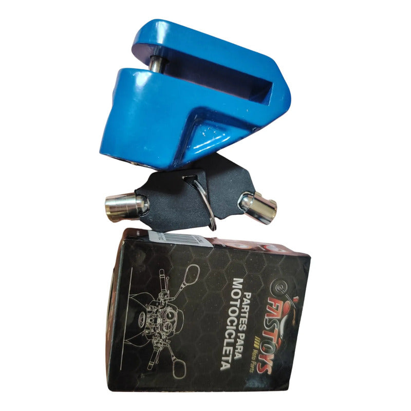 Candado Antirrobo De Seguridad Para Moto Bicicleta Scooter Azul