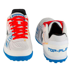 Tenis Futbol Rapido Joma Top Flex 2476 Turf Blanco/rojo