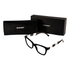 Lentes Ópticos Cat Eye Antifatiga Negro Zebra Acetato Emmet Único