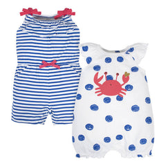 Vestido Gerber blanco niña conjunto 3 piezas verano-4T