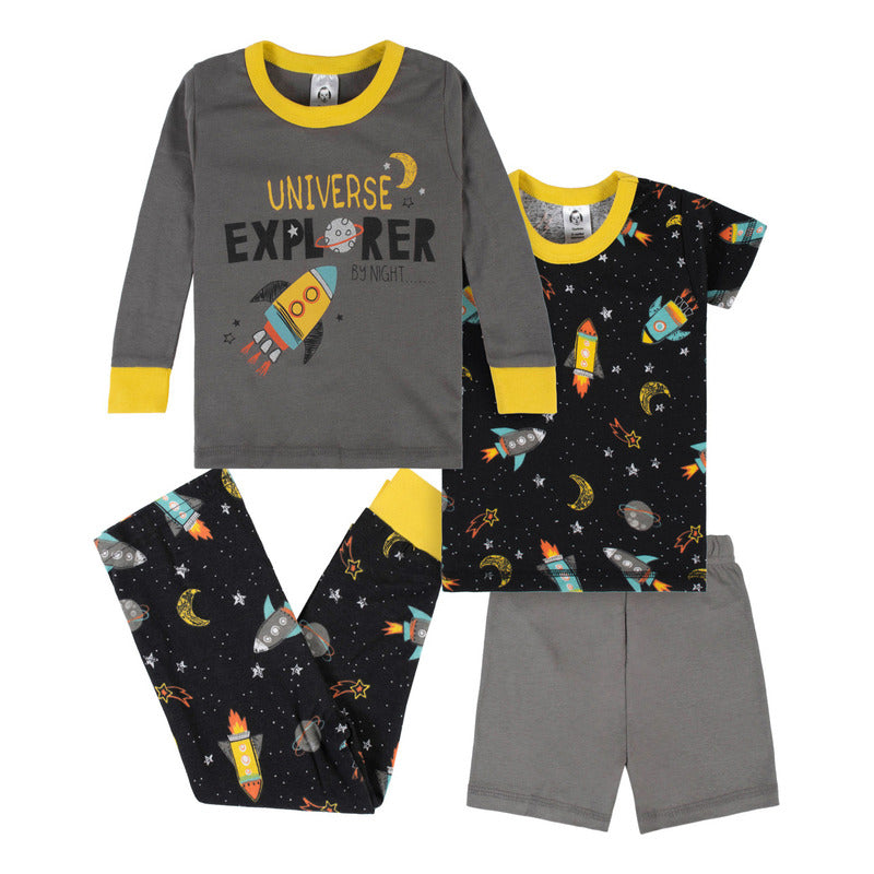 Set pijamas Gerber niño algodón conjunto dormir 12-60 meses-3T
