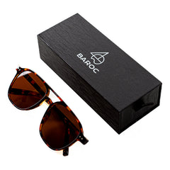 Lentes De Sol Baroc Super Star Brown Uv400 Unisex Aviador Océano Marrón Marrón Claro