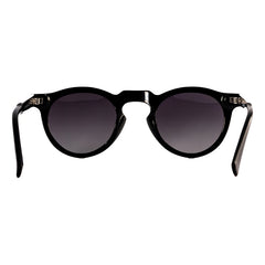 Lentes De Sol Emmet Unisex Redondos Violeta Uv400 Acetato Color Negro Lente Negro Redondo